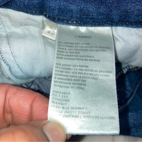 Lagence Women’s Jeans 25 Dark Blue Denim Ultra Hight Rise Skinny - Picture 11 of 15